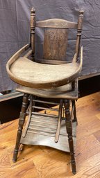 An Antique Convertible High Chair