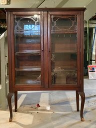 Antique Mahogany China/display Cabinet.