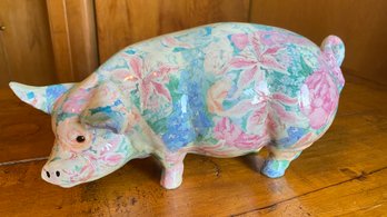 Ceramic Decorative Hand Decorated Pig