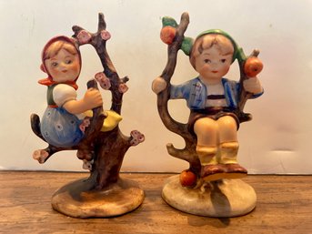 Pair Of Vintage 1950 'Hummel Figurines, 4' Tall (9)