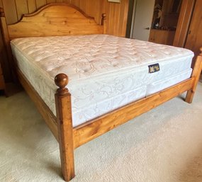 Custom Made Solid Wood King Size Bed With Kingsdown Emerald Crown Ultra Mattress