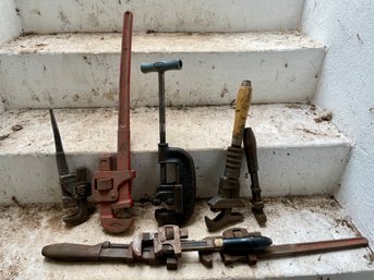 Collection Of Vintage Pluming And Piping Tools.