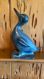 VINTAGE VIRGINIA METAL CAST IRON 12' DUCK DOORSTOP/GARDEN ORNAMENT 1950