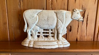 Vintage Farmhouse Cast Iron Cow Door Stop