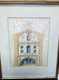 A Framed Vintage Roman Architectural Print