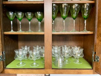 Collection Of Leaded Glass Glassware.