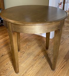 Ethan Allen Chery Wood Round Occasional Table - Diameter 27'