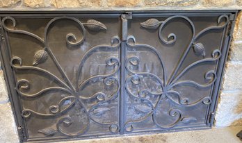 A Custom-Made Forged Fireplace Screen