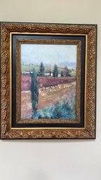 A Professionally Framed Oil On Board Country Scenes Painting.