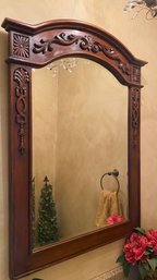 A Carved Wood Vanity Room Mirror