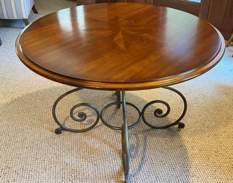 Solid Wood Compas Inlay Round Game Table - 42' DIAMETER X 29'H