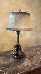 An Elegant Table Lamp With Shade - 15'w X 27'h