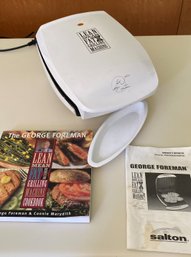 Salton George Foreman Lean Mean Fat Grilling Machine Model #GR-20  White TESTED