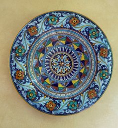 DE RUTA ITALY  Hand Painted Wall Decorative Large Plate  Signed F. Mercante ( Retail 425.00 ) 18' X 3'