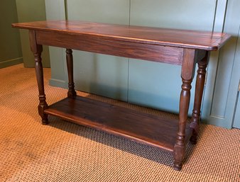 Vintage Reclaimed Pine Wood Rustic Look Sofa Table