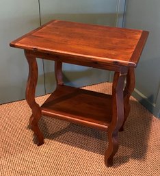 Vintage Reclaimed Pine Wood Rustic Look Side Table