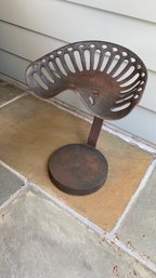 Antique Farmhouse Metal Tractor Seat Stool