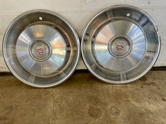 Pair Of Cadillac Wheels Hubcaps.(3)