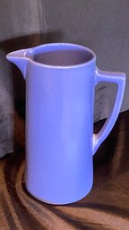 Vintage The Trento Potteries Blue Pitcher New Jersey.