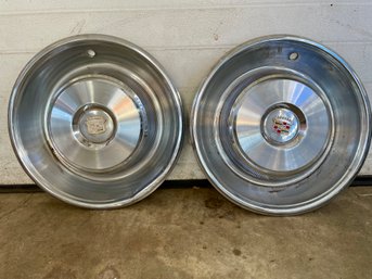 Pair Of Cadillac Wheels Hubcaps.(4)