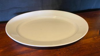 John Edwards Ironstone China Oval Platter Stamped Congress 19 White