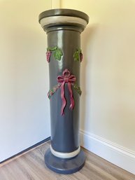 Neoclassical Style, Painted Plaster Pedestal Stand.