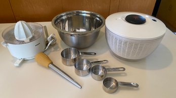 A Group Of Kitchen Essential Items.