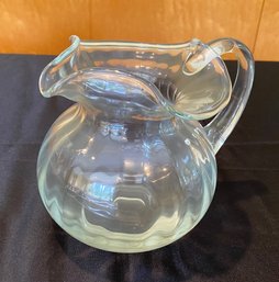 Hand Blown Small Glass Pitcher