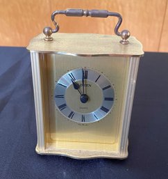 Linden Quartz Battery Operated Brass Carriage Clock