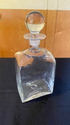 Vintage Hand Blown Glass Decanter