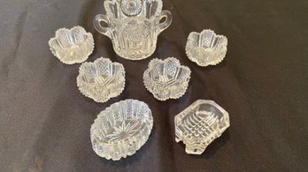 Collection Of Antique Crystal Salt Cellars