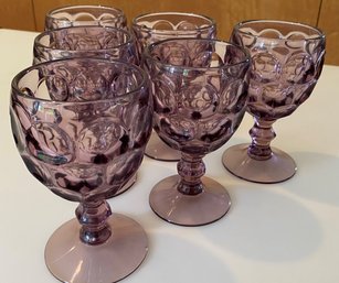 Vintage Set Of Six Depression Glasses