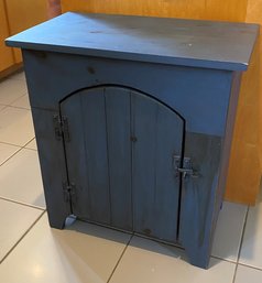 Vintage Painted Small Cabinet With Door And Shelf