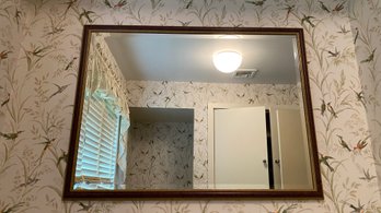 Vintage Wooden Frame Rectangular Mirror 36' X 27'