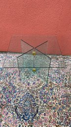 A MCM Side Glass Table Probably By Leon Rosen 25' Square X 20'h