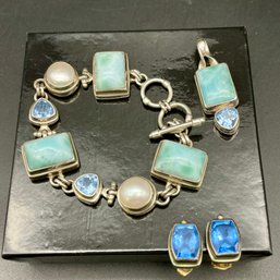 Vintage Serda Sterling Silver Jewelry Set.