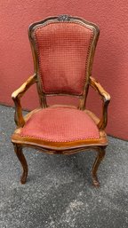 A Beautiful Wood Frame Upholstered Chair - 24'w X 21'd X 43'h Made In Italy