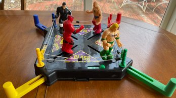 A Classic Ultimate Clash Wrestling Ring With 4 Wrestlers  By Maple Toys