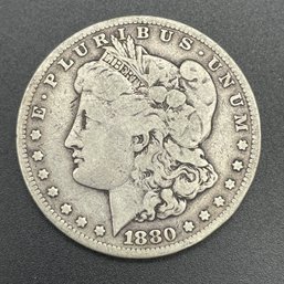 1880-s Silver Morgan Dollar.