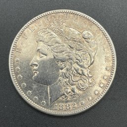 1882-s Silver Morgan Dollar.