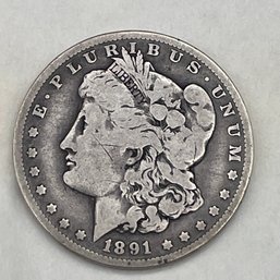 1891-O Silver Morgan Dollar.