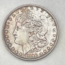 1896 Silver Morgan Dollar.