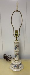 A Vintage Hand Decorated Table Lamp.