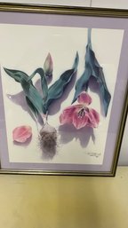 A Vintage Original Signed Wildbank Tulip Print