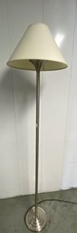 A Tall  Brushed Steel Floor Lamp
