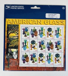 SEALED American Glass Stamp Full Sheet Of  15  33 Cent Stamps