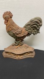 Vintage Cast Iron Rooster Door Stop