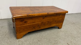 A Vintage Small Pine Storage Trunk