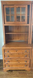 Ethan Allen Pine Wood   Filing Cabinet Bookcase 2 Of 2