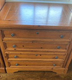 Ethan Allen Pine Wood Filing Cabinet - 1 Of 2